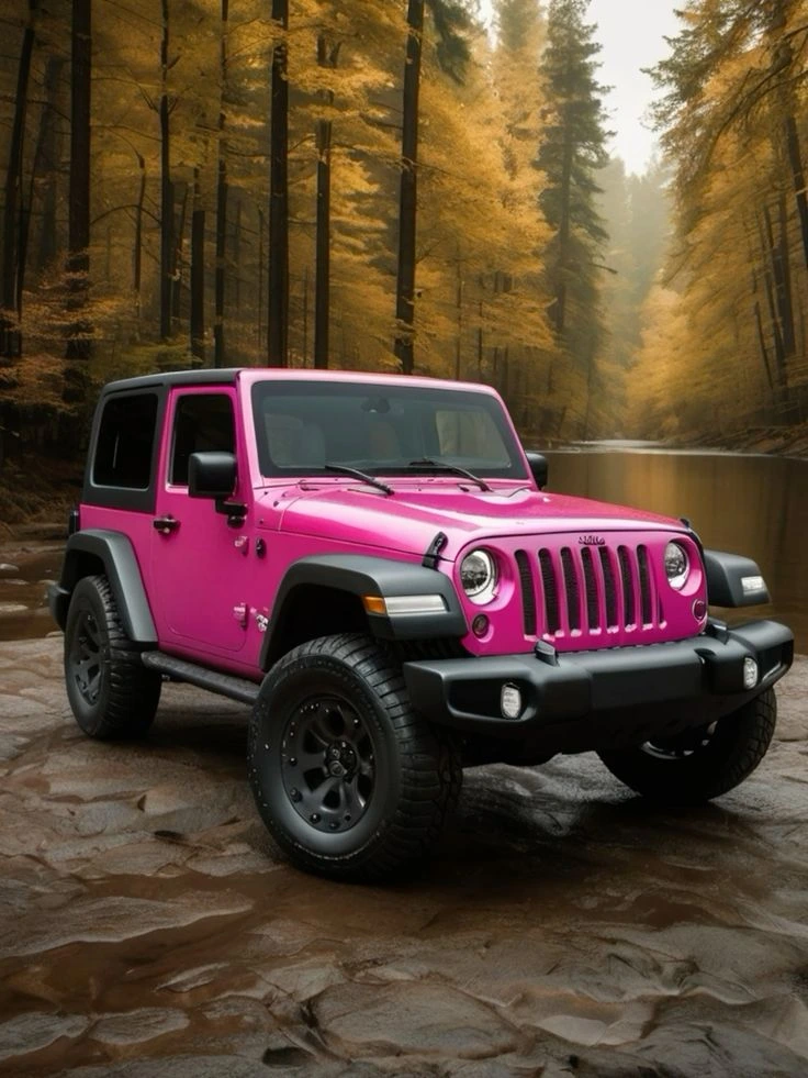 Pink Jeep Wrangler